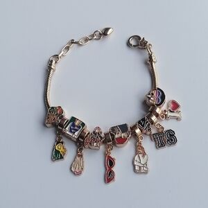 Taylor Swift Eras Tour Charm Bracelet Goldtone Multi Colour
